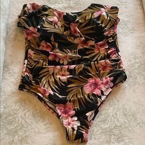 Kona Sol Black Floral Bikini